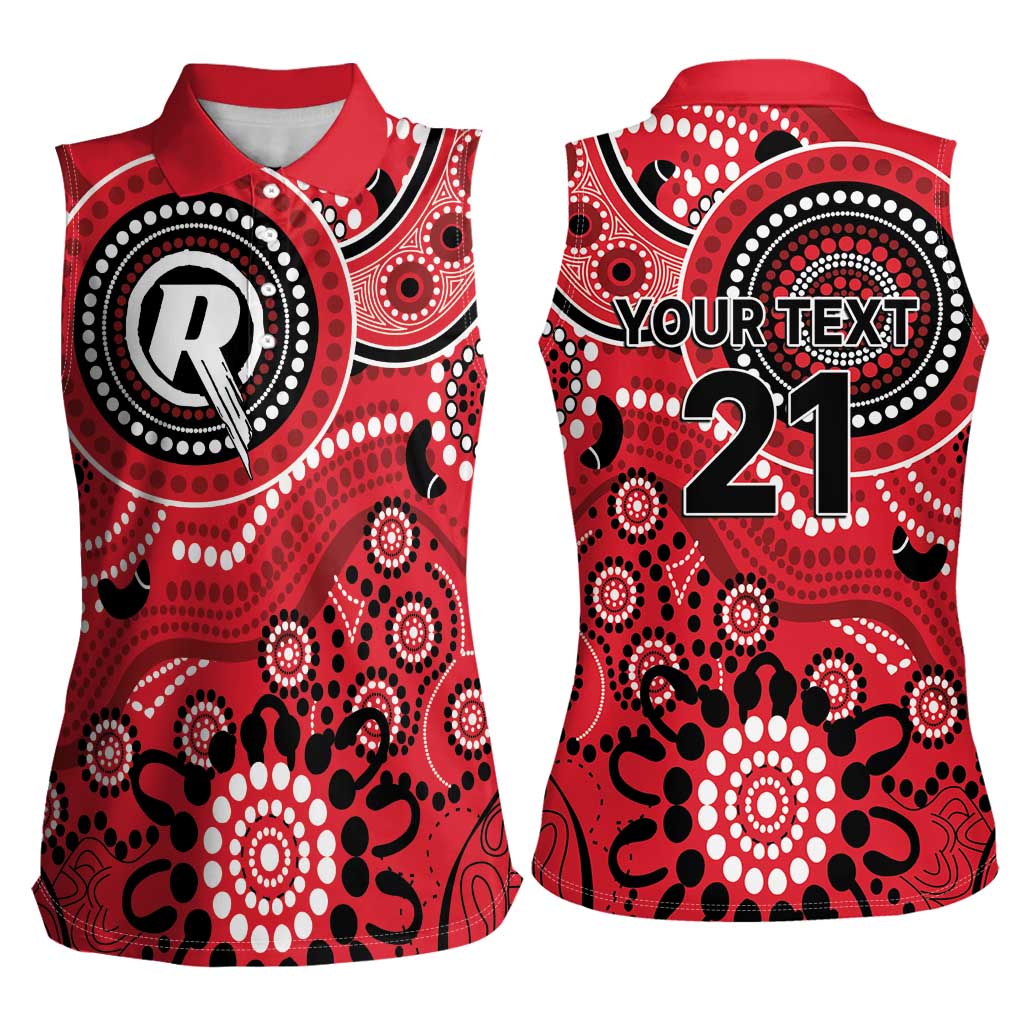 Renegades Cricket Custom Women Sleeveless Polo Shirt Australian Aboriginal