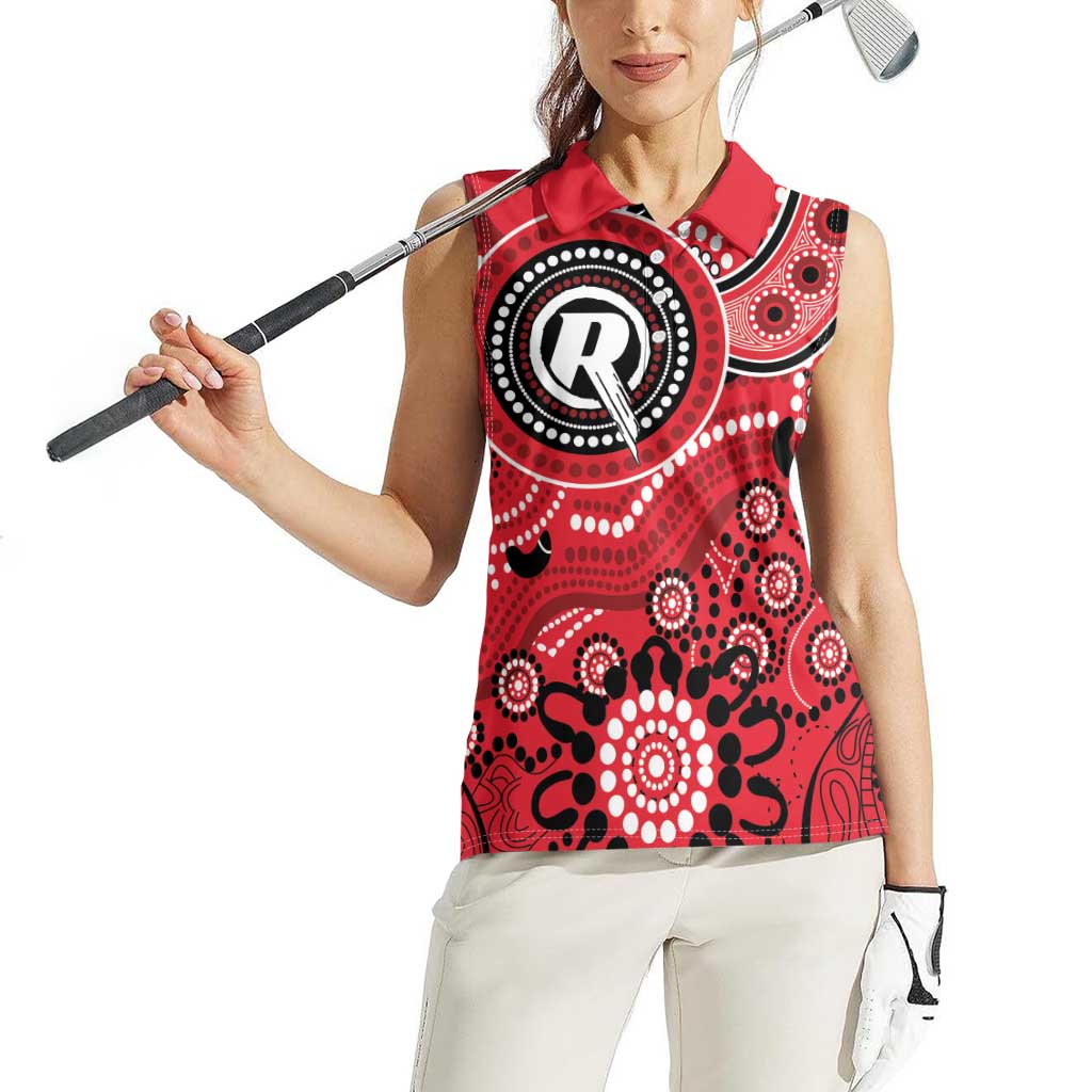 Renegades Cricket Custom Women Sleeveless Polo Shirt Australian Aboriginal