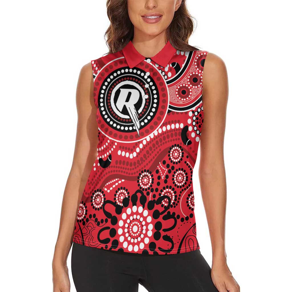 Renegades Cricket Custom Women Sleeveless Polo Shirt Australian Aboriginal