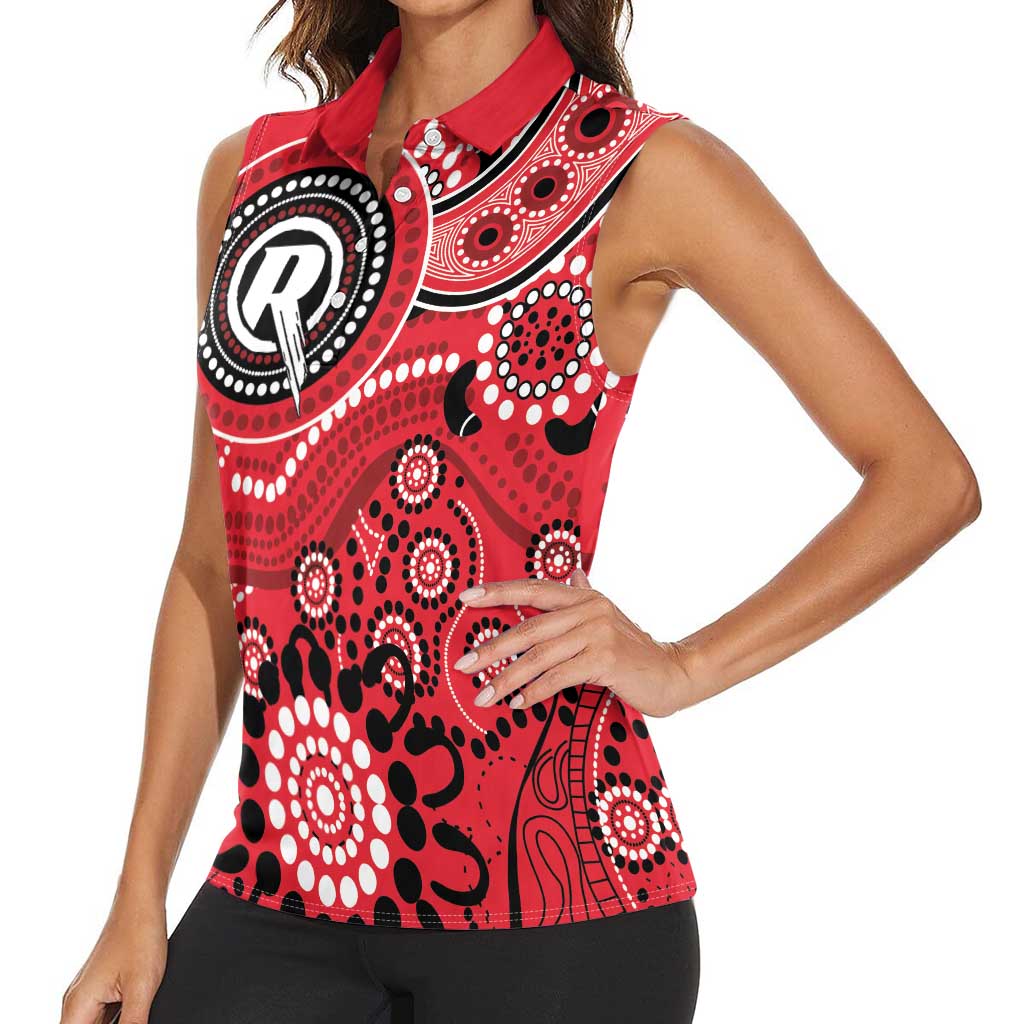 Renegades Cricket Custom Women Sleeveless Polo Shirt Australian Aboriginal