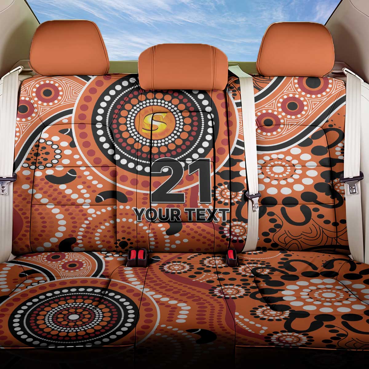 Scorchers Cricket Custom Back Car Seat Cover Australian Aboriginal