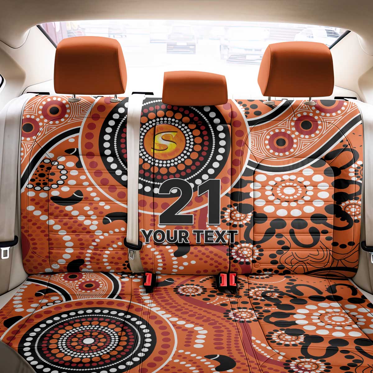 Scorchers Cricket Custom Back Car Seat Cover Australian Aboriginal