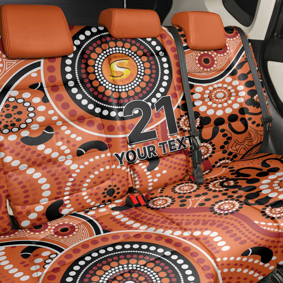 Scorchers Cricket Custom Back Car Seat Cover Australian Aboriginal