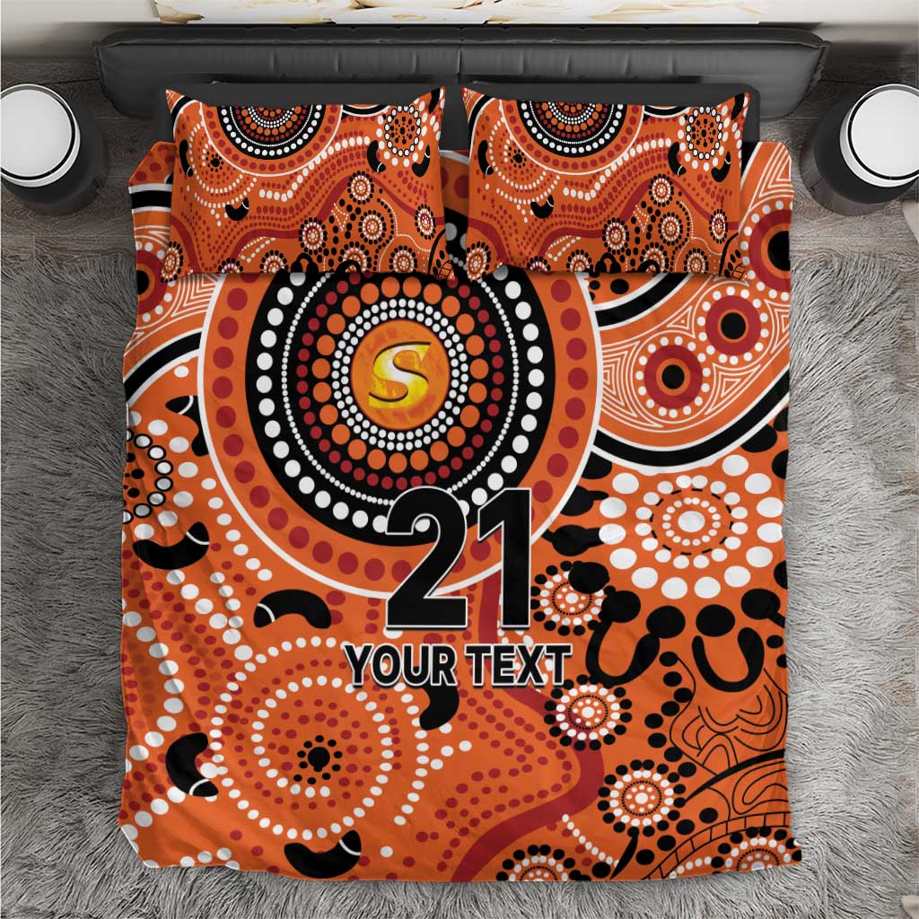 Scorchers Cricket Custom Bedding Set Australian Aboriginal