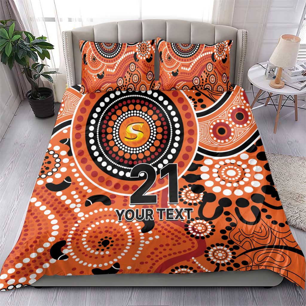 Scorchers Cricket Custom Bedding Set Australian Aboriginal