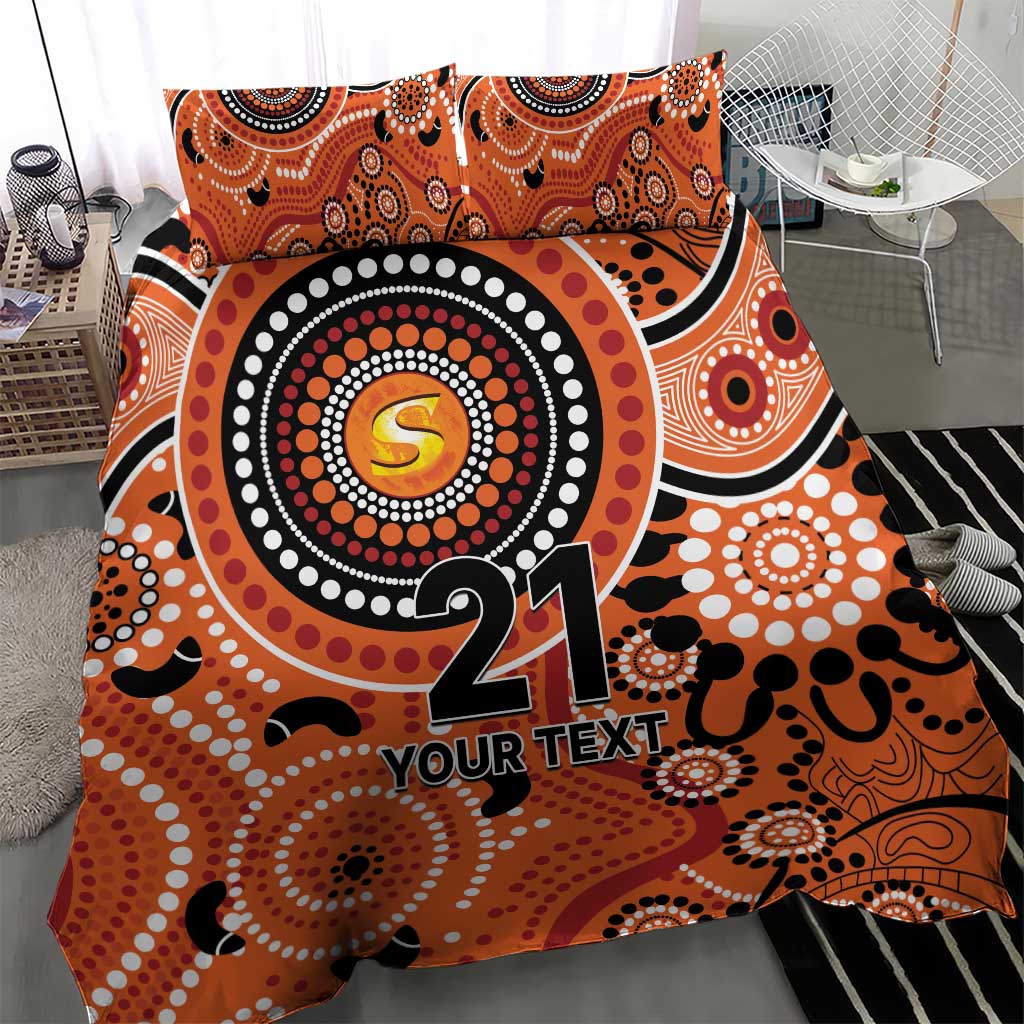 Scorchers Cricket Custom Bedding Set Australian Aboriginal