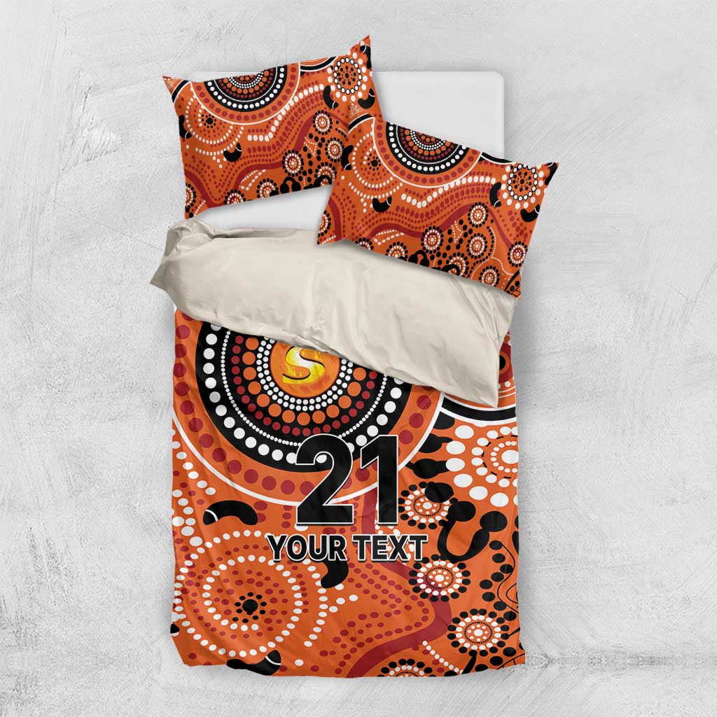 Scorchers Cricket Custom Bedding Set Australian Aboriginal