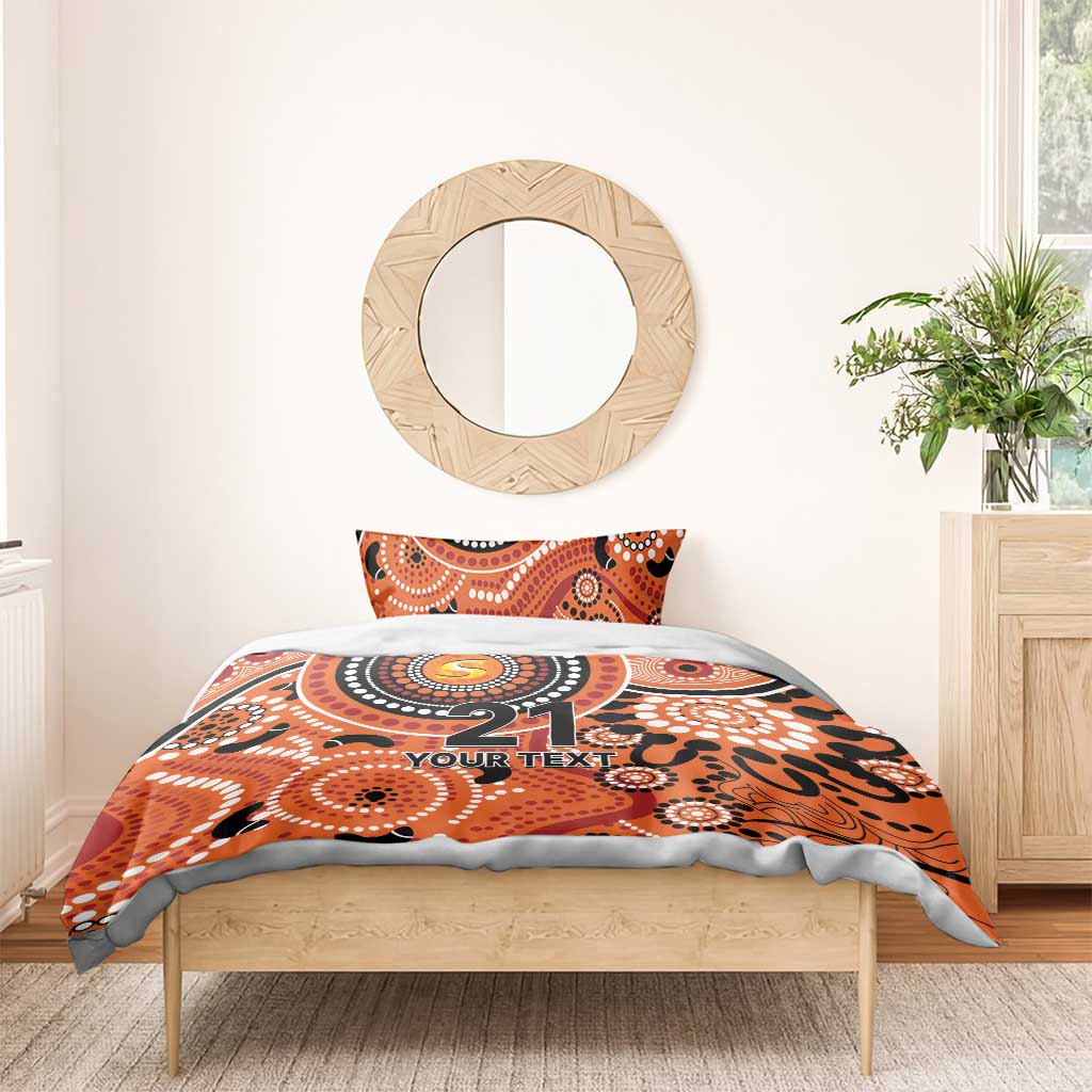 Scorchers Cricket Custom Bedding Set Australian Aboriginal