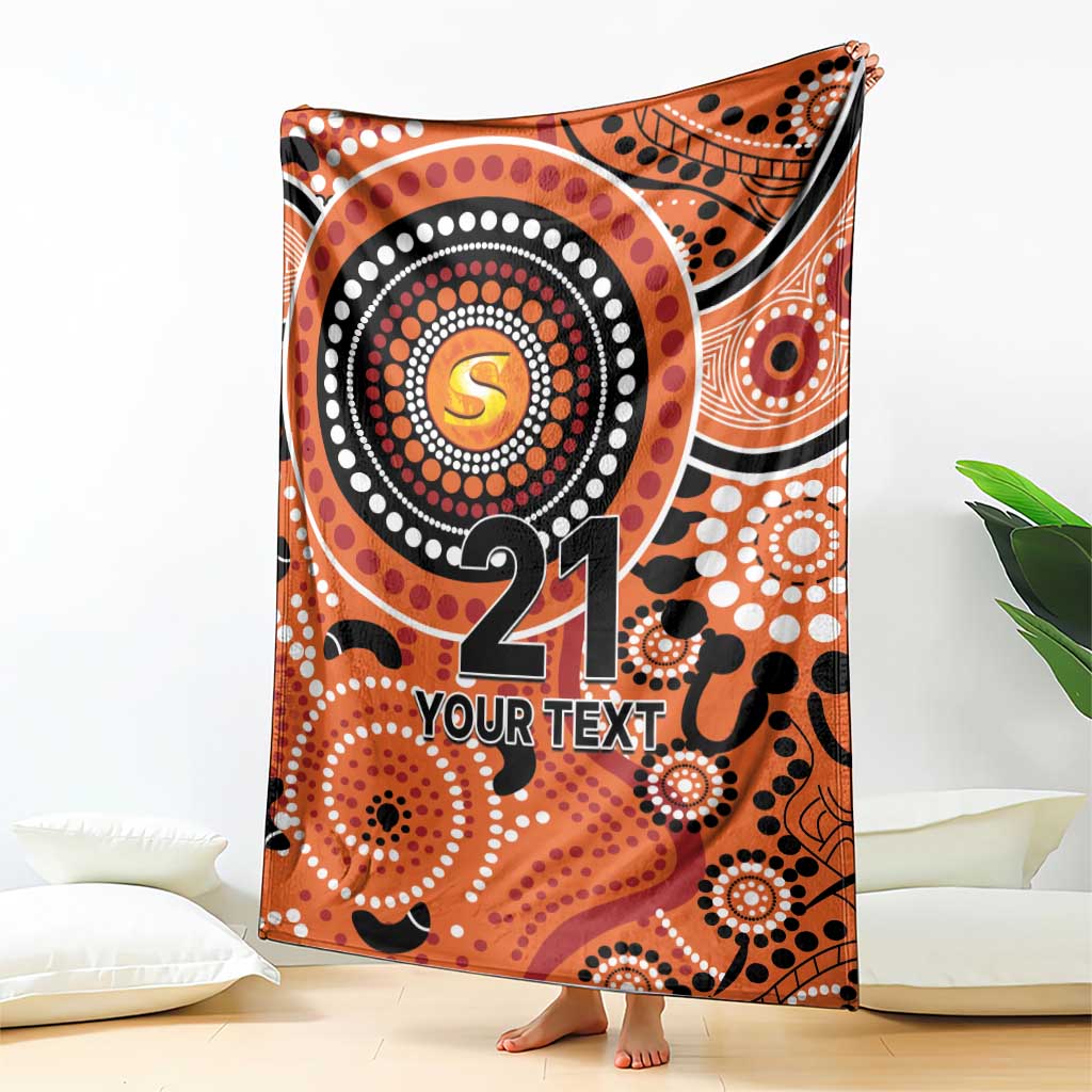 Scorchers Cricket Custom Blanket Australian Aboriginal