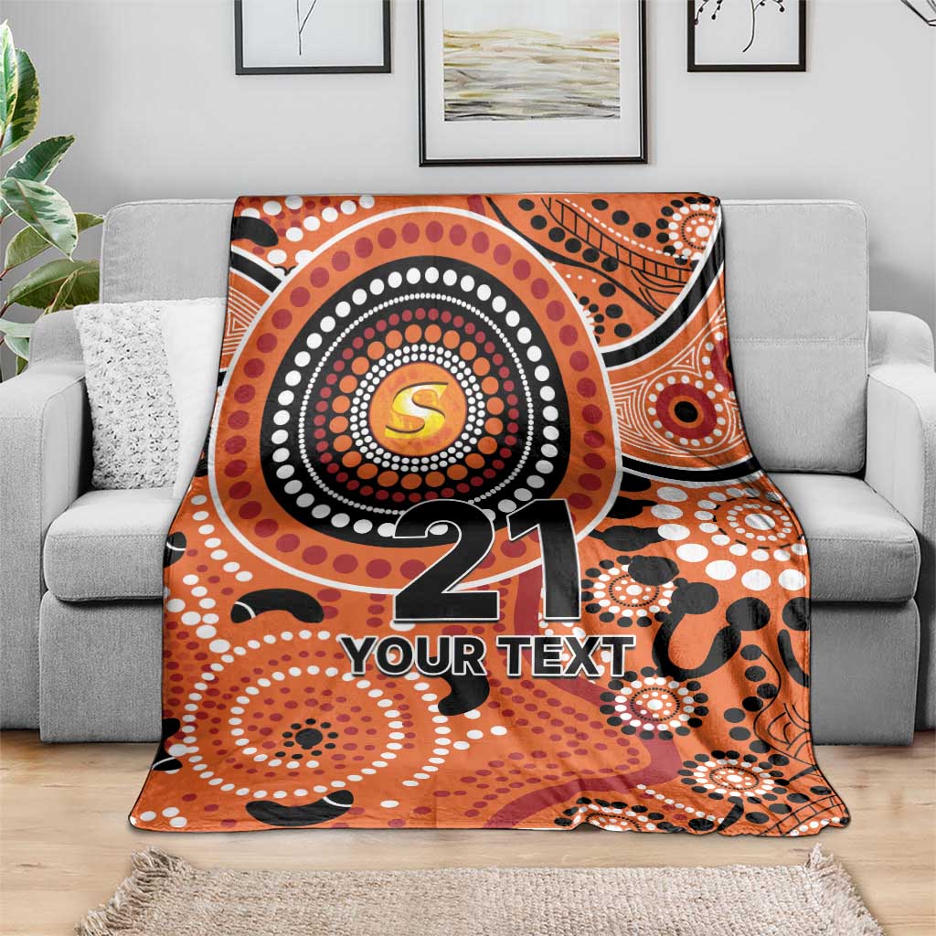 Scorchers Cricket Custom Blanket Australian Aboriginal