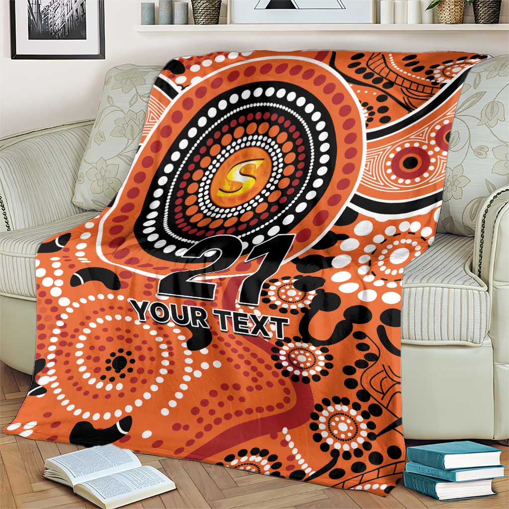 Scorchers Cricket Custom Blanket Australian Aboriginal