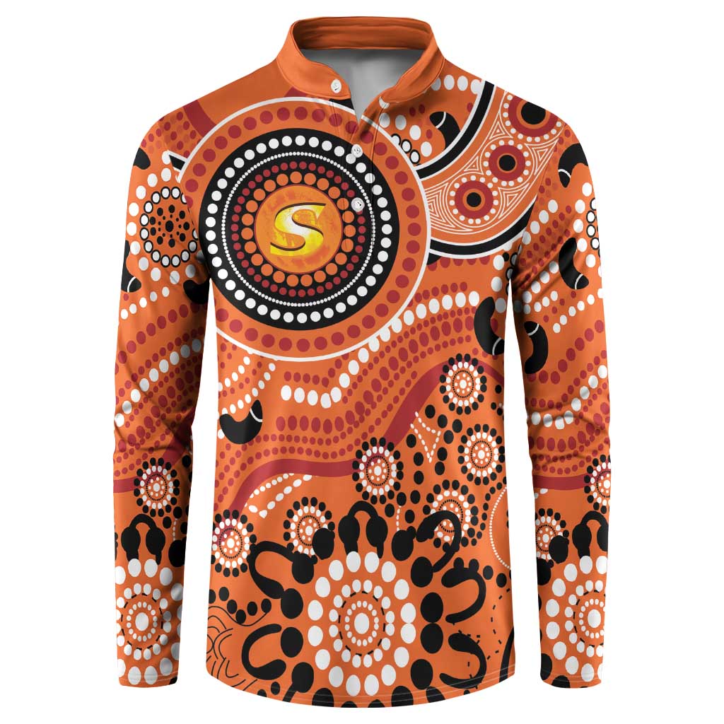 Scorchers Cricket Custom Button Sweatshirt Australian Aboriginal