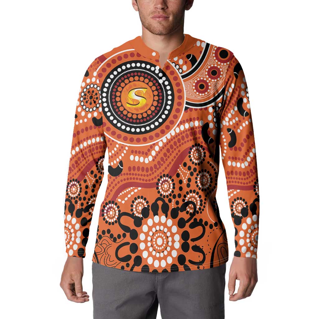 Scorchers Cricket Custom Button Sweatshirt Australian Aboriginal