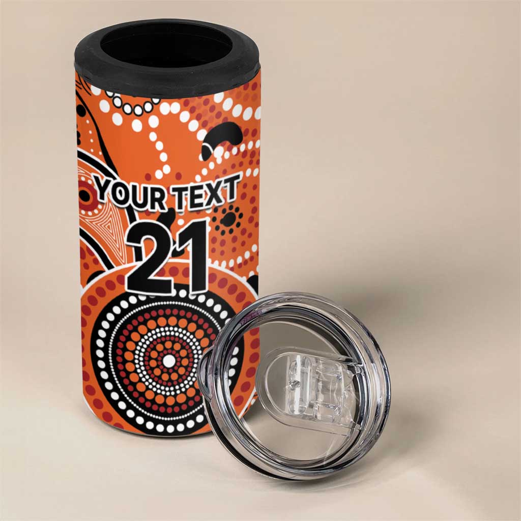 Scorchers Cricket Custom 4 in 1 Can Cooler Tumbler Australian Aboriginal