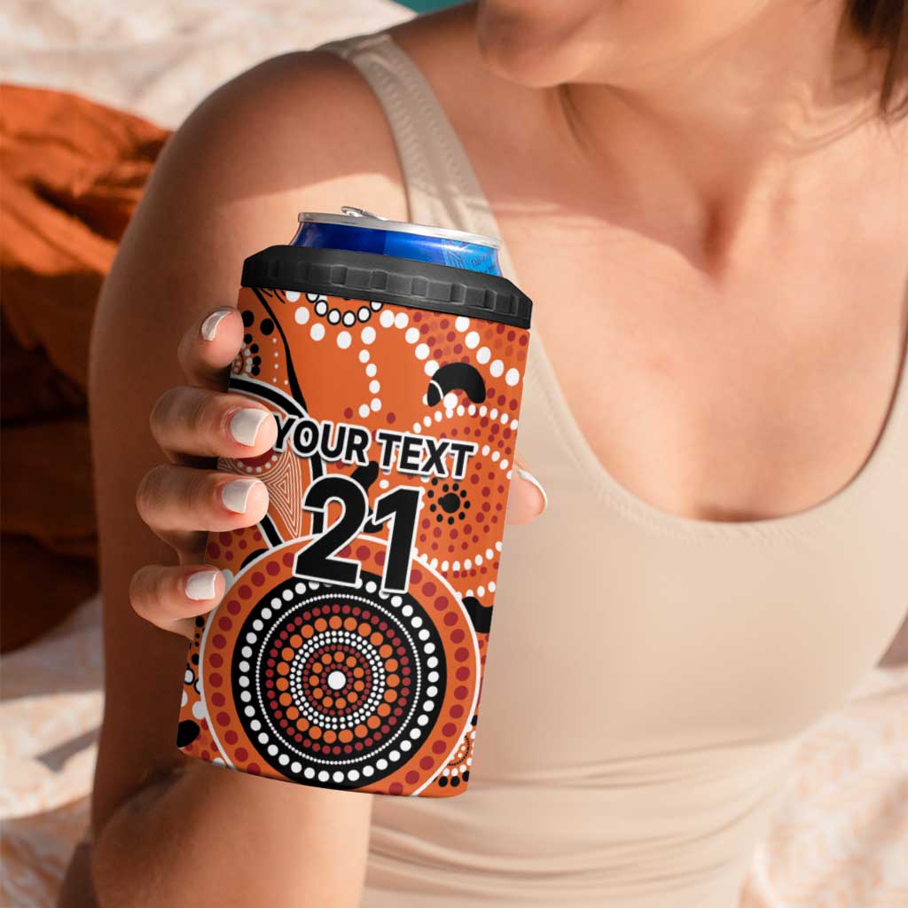 Scorchers Cricket Custom 4 in 1 Can Cooler Tumbler Australian Aboriginal