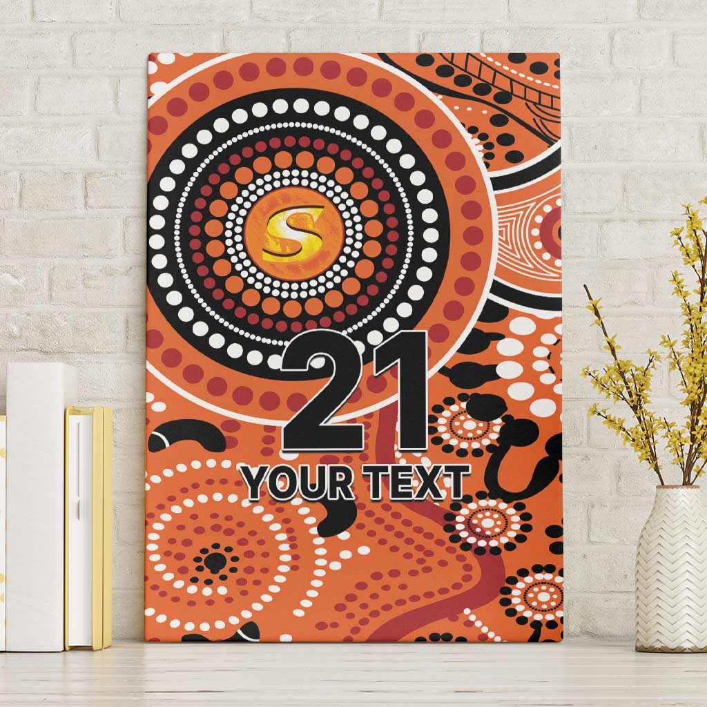 Scorchers Cricket Custom Canvas Wall Art Australian Aboriginal