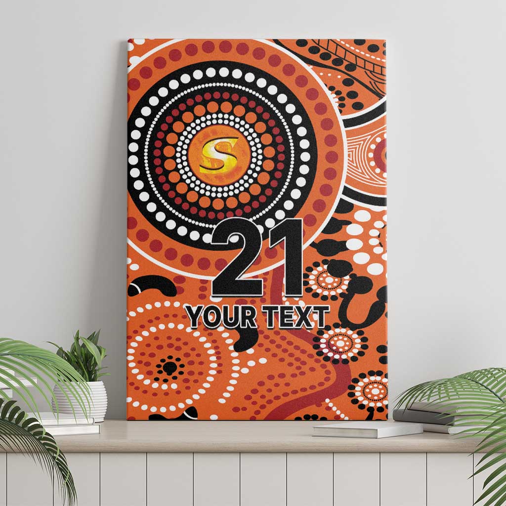 Scorchers Cricket Custom Canvas Wall Art Australian Aboriginal