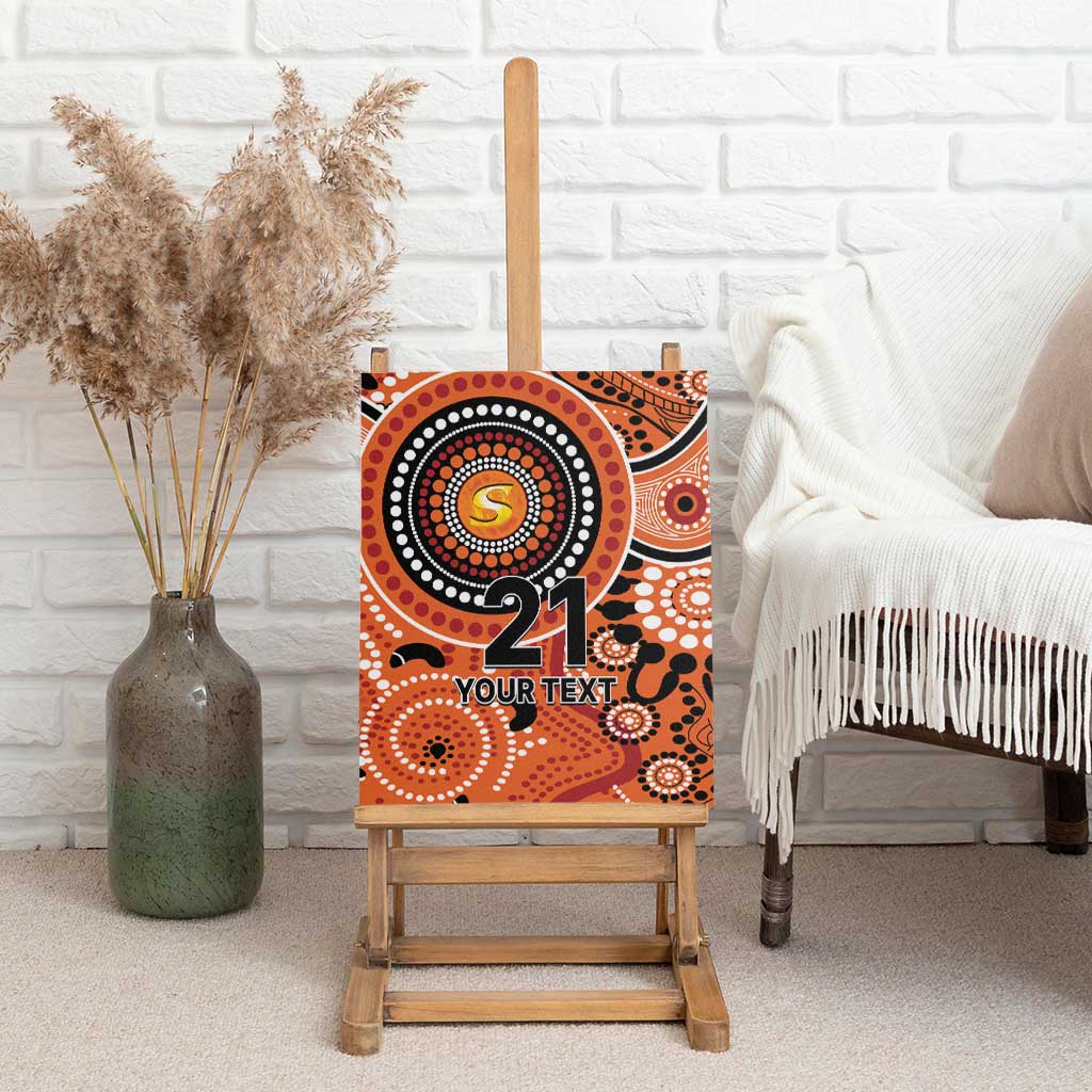 Scorchers Cricket Custom Canvas Wall Art Australian Aboriginal