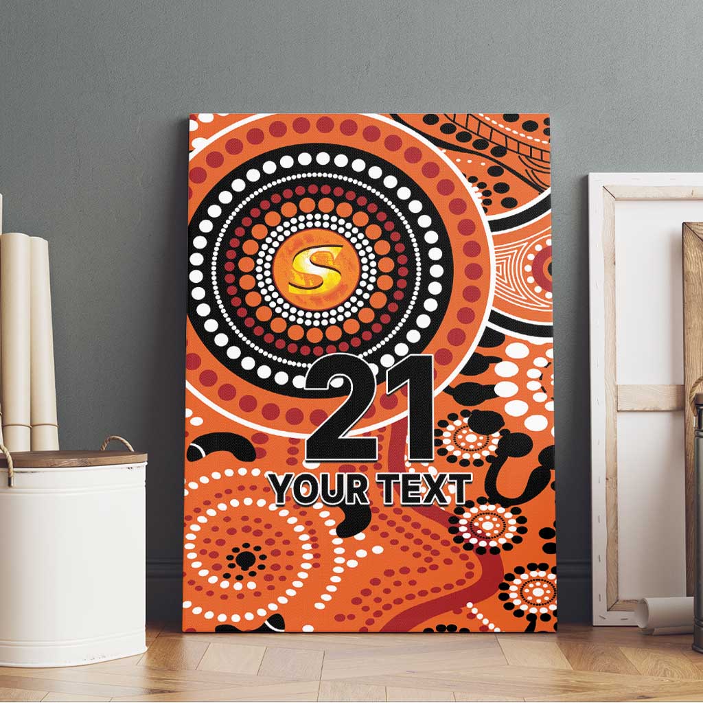 Scorchers Cricket Custom Canvas Wall Art Australian Aboriginal