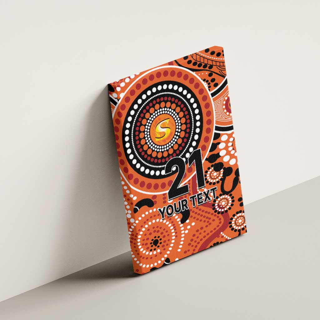 Scorchers Cricket Custom Canvas Wall Art Australian Aboriginal