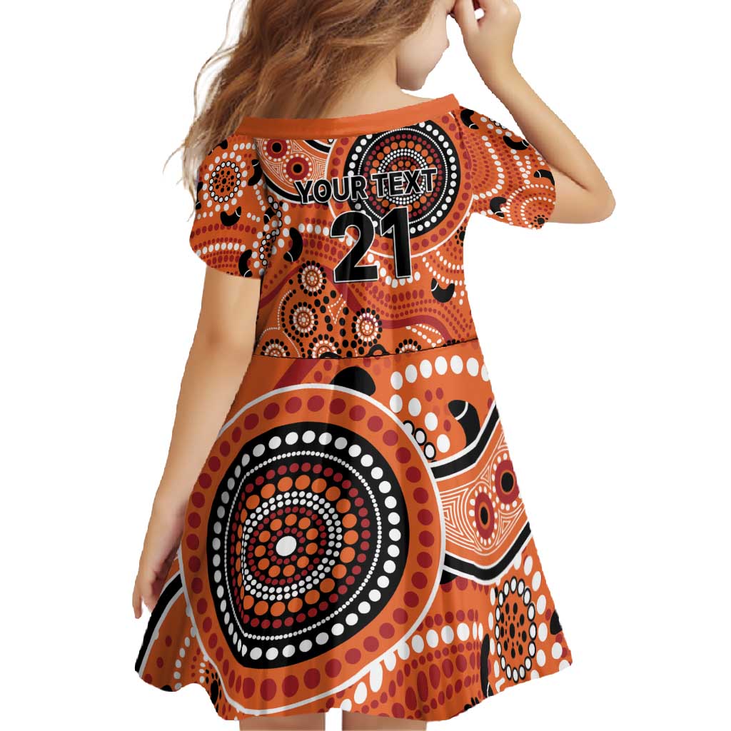 Scorchers Cricket Custom Family Matching Long Sleeve Bodycon Dress and Hawaiian Shirt Australian Aboriginal