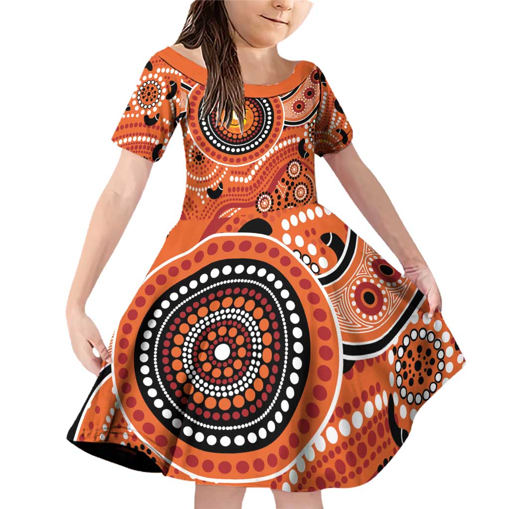 Scorchers Cricket Custom Family Matching Off Shoulder Short Dress and Hawaiian Shirt Australian Aboriginal