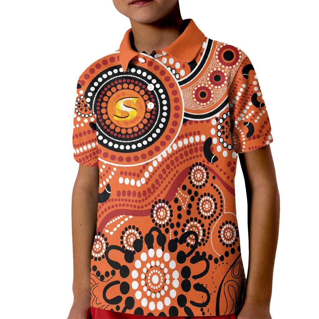 Scorchers Cricket Custom Kid Polo Shirt Australian Aboriginal