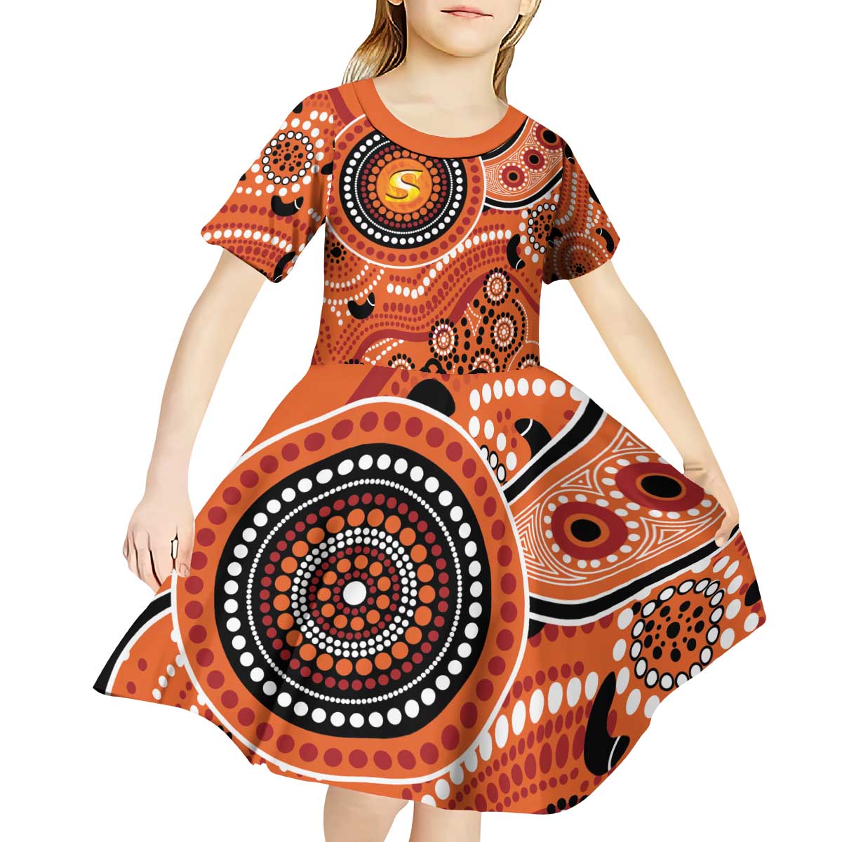 Scorchers Cricket Custom Kid Short Sleeve Dress Australian Aboriginal