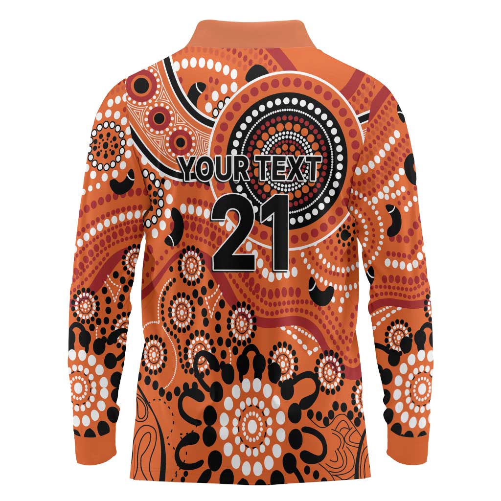 Scorchers Cricket Custom Long Sleeve Polo Shirt Australian Aboriginal