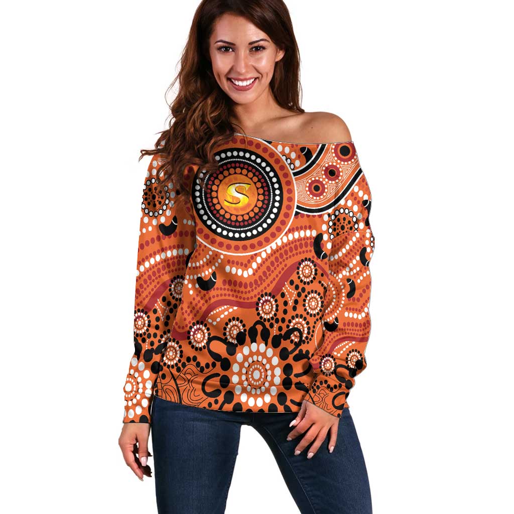 Scorchers Cricket Custom Off Shoulder Sweater Australian Aboriginal