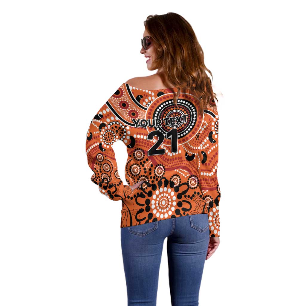 Scorchers Cricket Custom Off Shoulder Sweater Australian Aboriginal