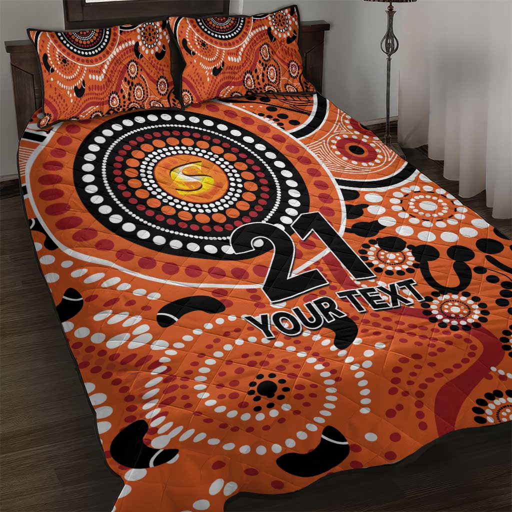 Scorchers Cricket Custom Quilt Bed Set Australian Aboriginal