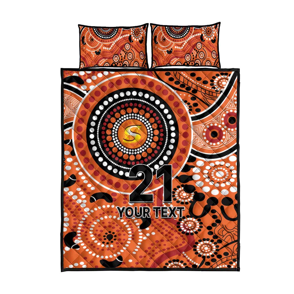 Scorchers Cricket Custom Quilt Bed Set Australian Aboriginal