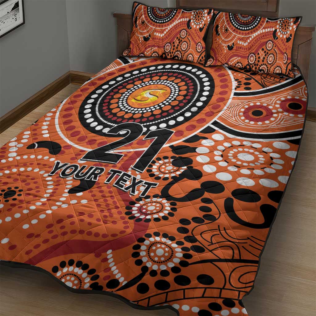 Scorchers Cricket Custom Quilt Bed Set Australian Aboriginal