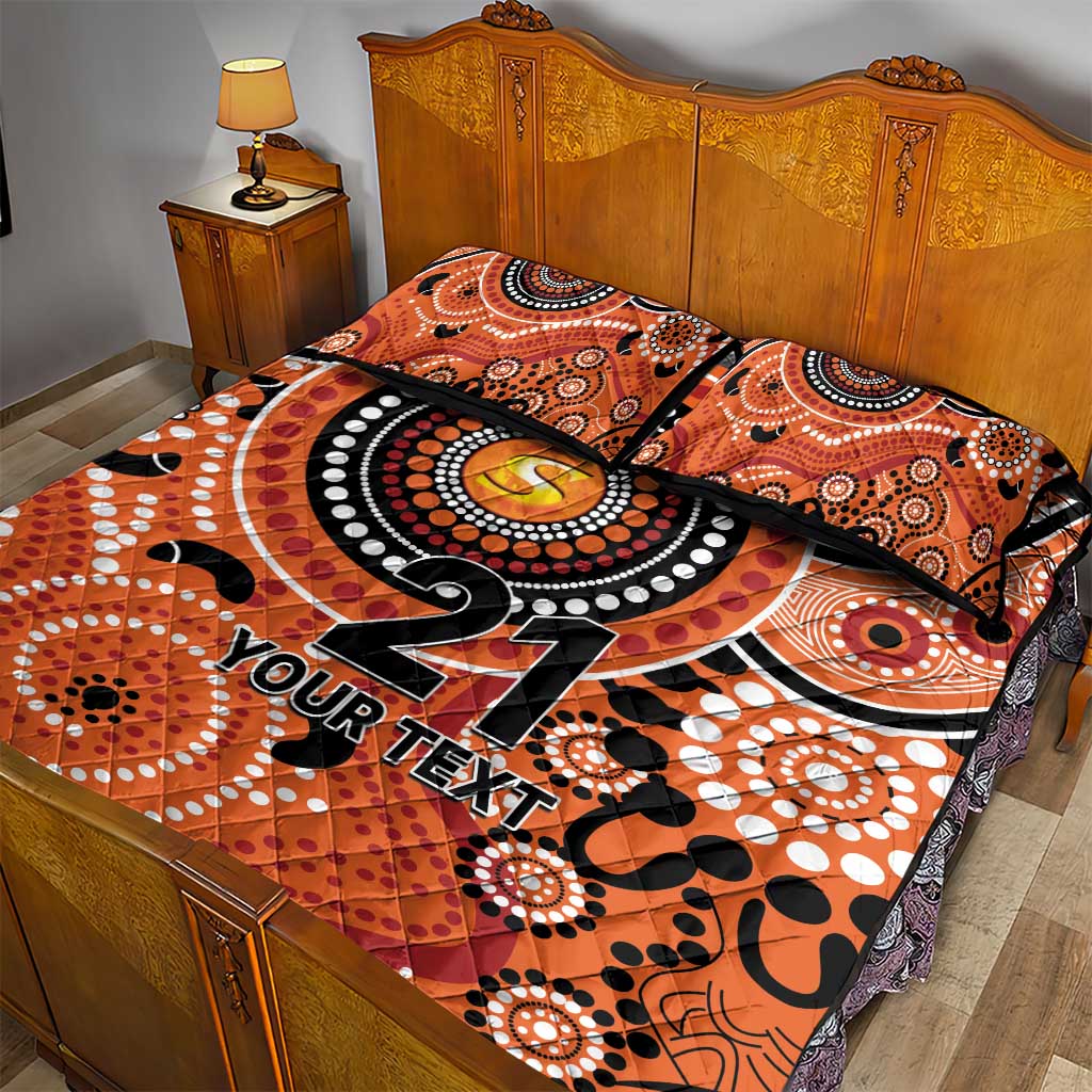 Scorchers Cricket Custom Quilt Bed Set Australian Aboriginal