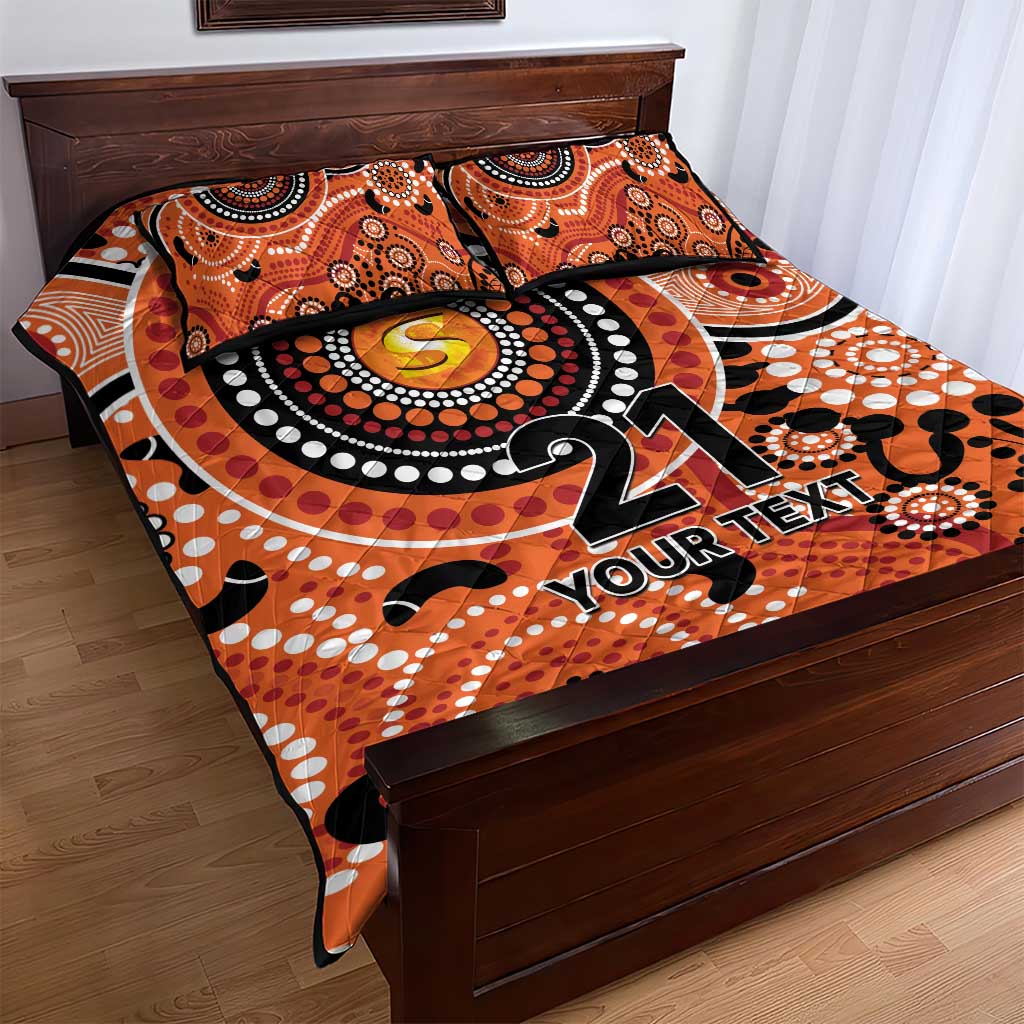 Scorchers Cricket Custom Quilt Bed Set Australian Aboriginal