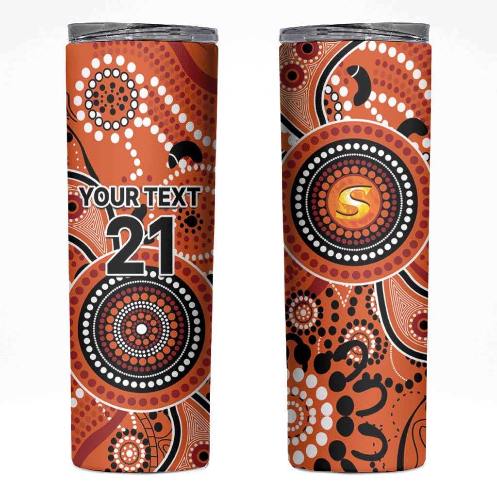 Scorchers Cricket Custom Skinny Tumbler Australian Aboriginal