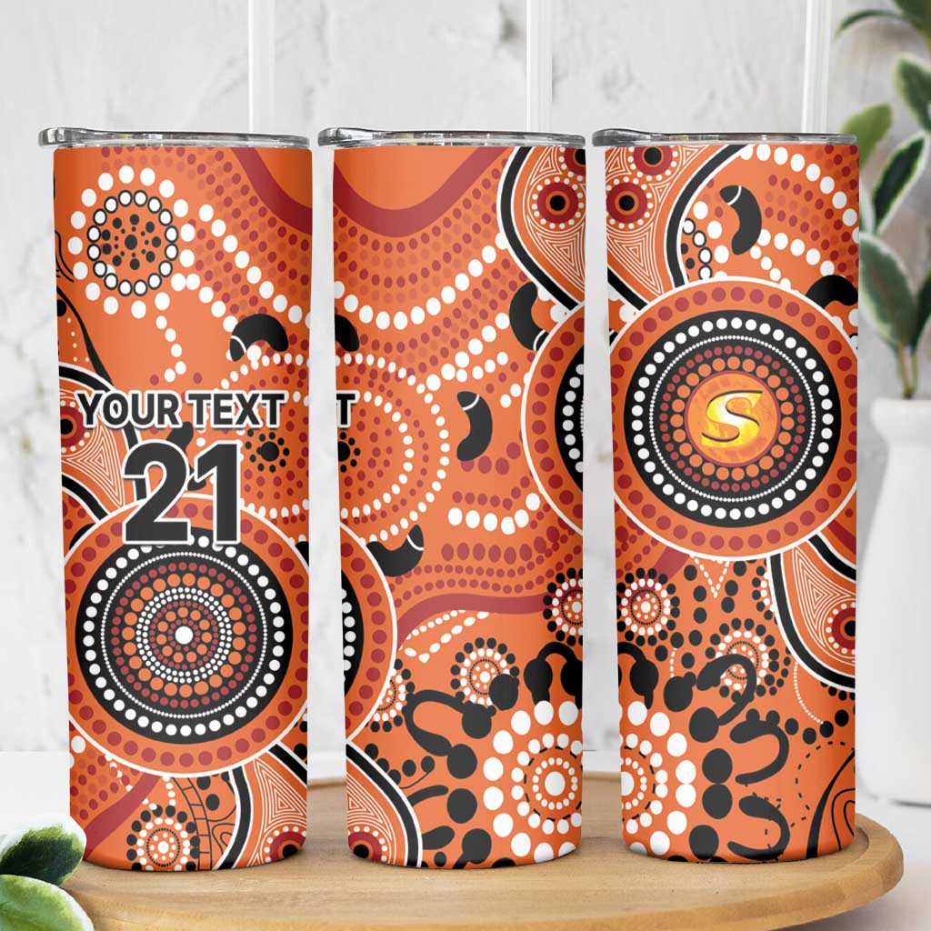 Scorchers Cricket Custom Skinny Tumbler Australian Aboriginal