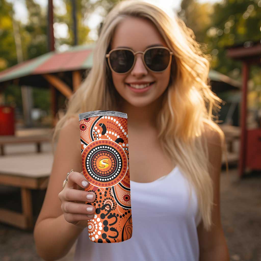 Scorchers Cricket Custom Skinny Tumbler Australian Aboriginal