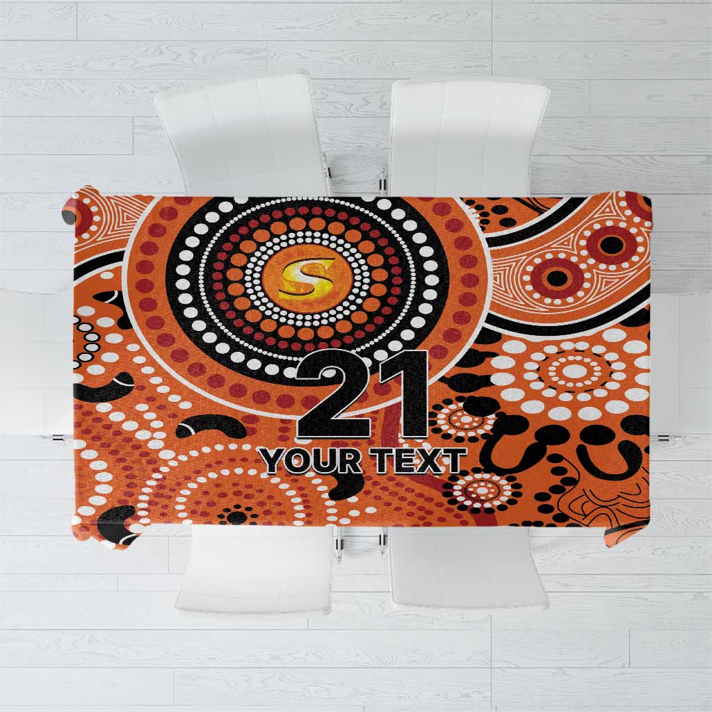 Scorchers Cricket Custom Tablecloth Australian Aboriginal