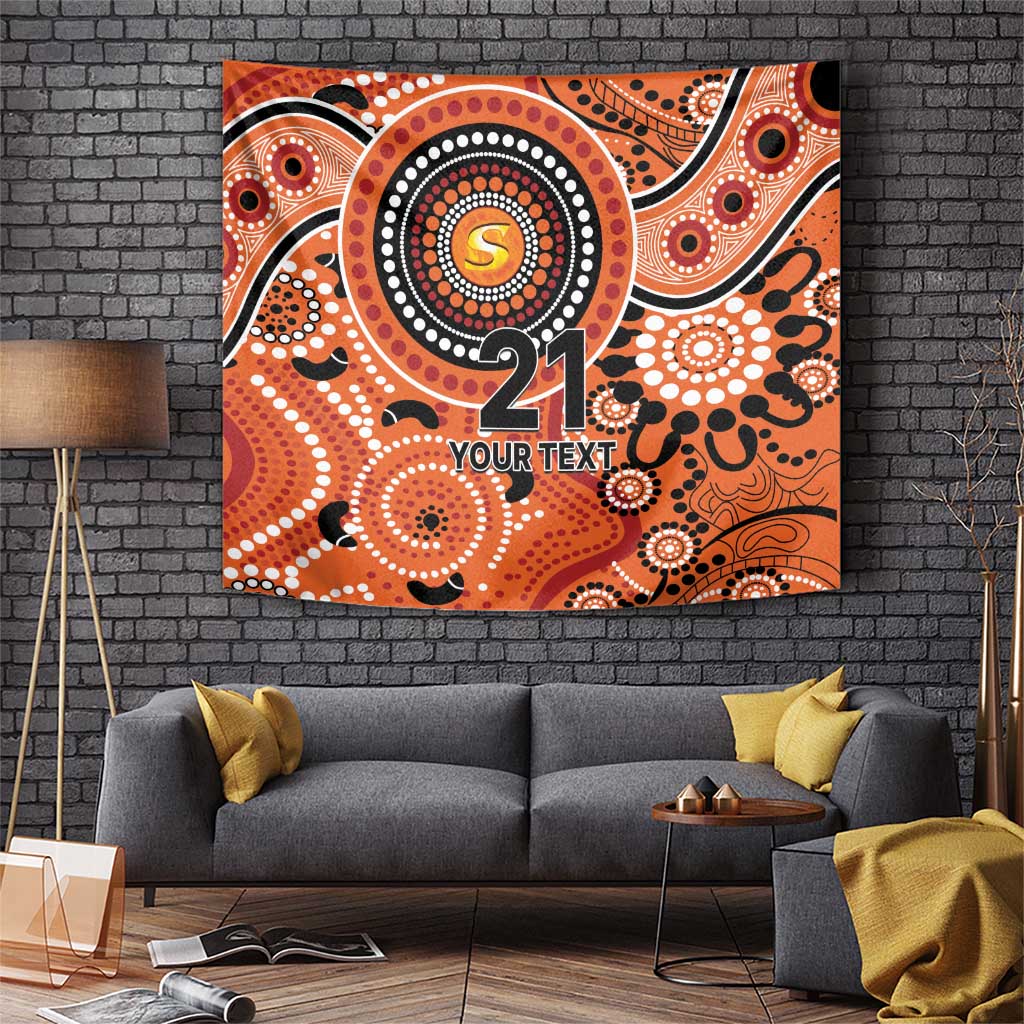 Scorchers Cricket Custom Tapestry Australian Aboriginal