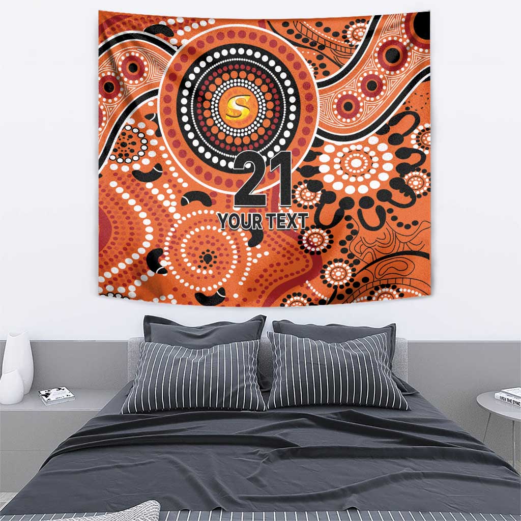 Scorchers Cricket Custom Tapestry Australian Aboriginal