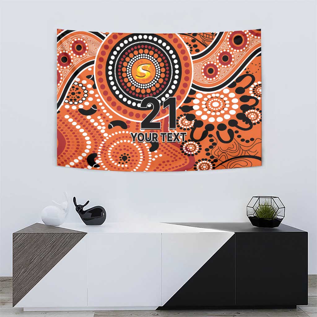 Scorchers Cricket Custom Tapestry Australian Aboriginal