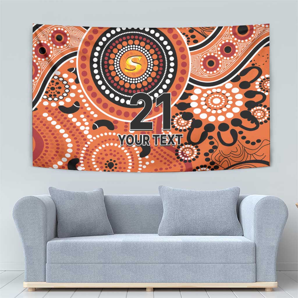 Scorchers Cricket Custom Tapestry Australian Aboriginal