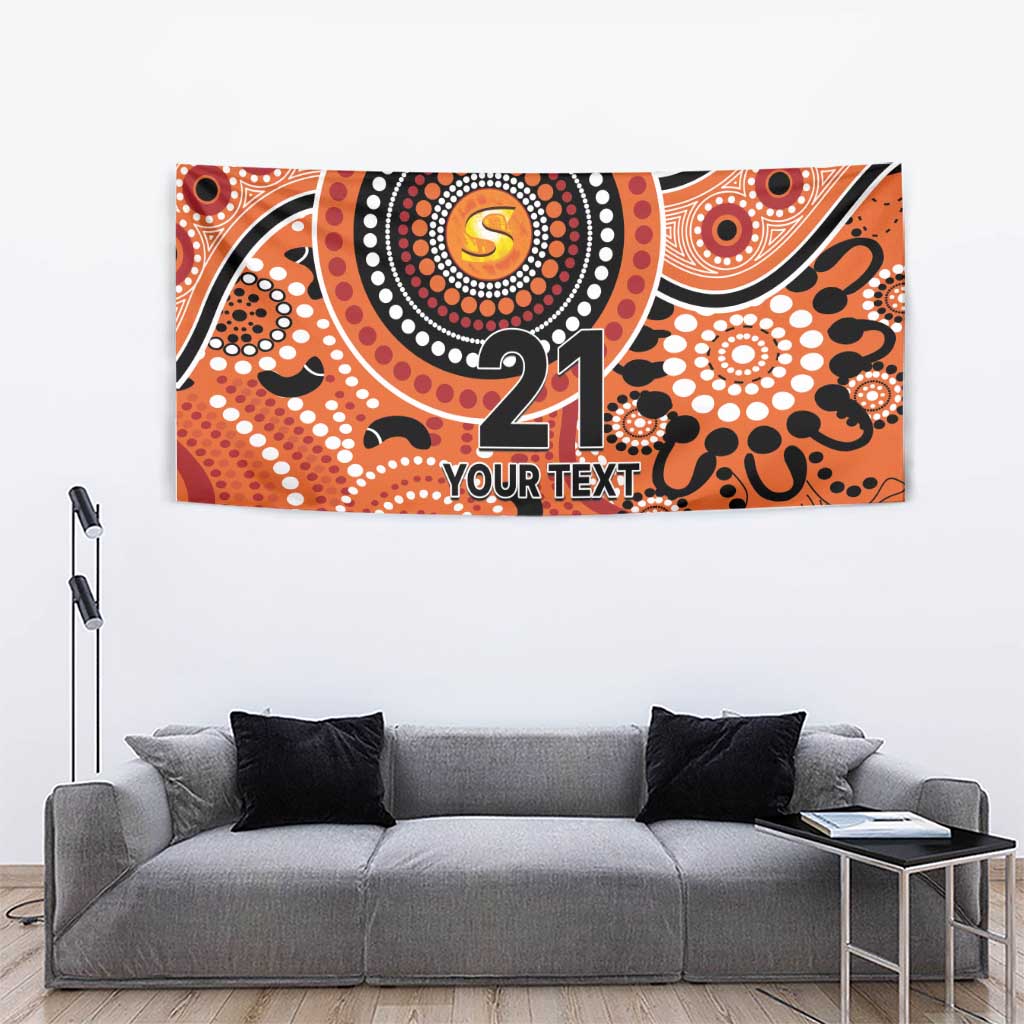 Scorchers Cricket Custom Tapestry Australian Aboriginal