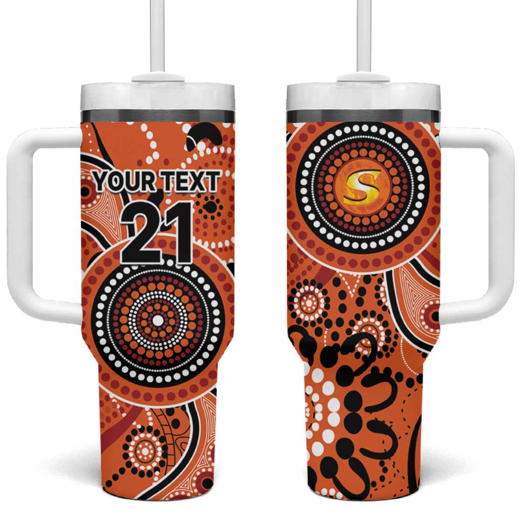 Scorchers Cricket Custom Tumbler With Handle Australian Aboriginal