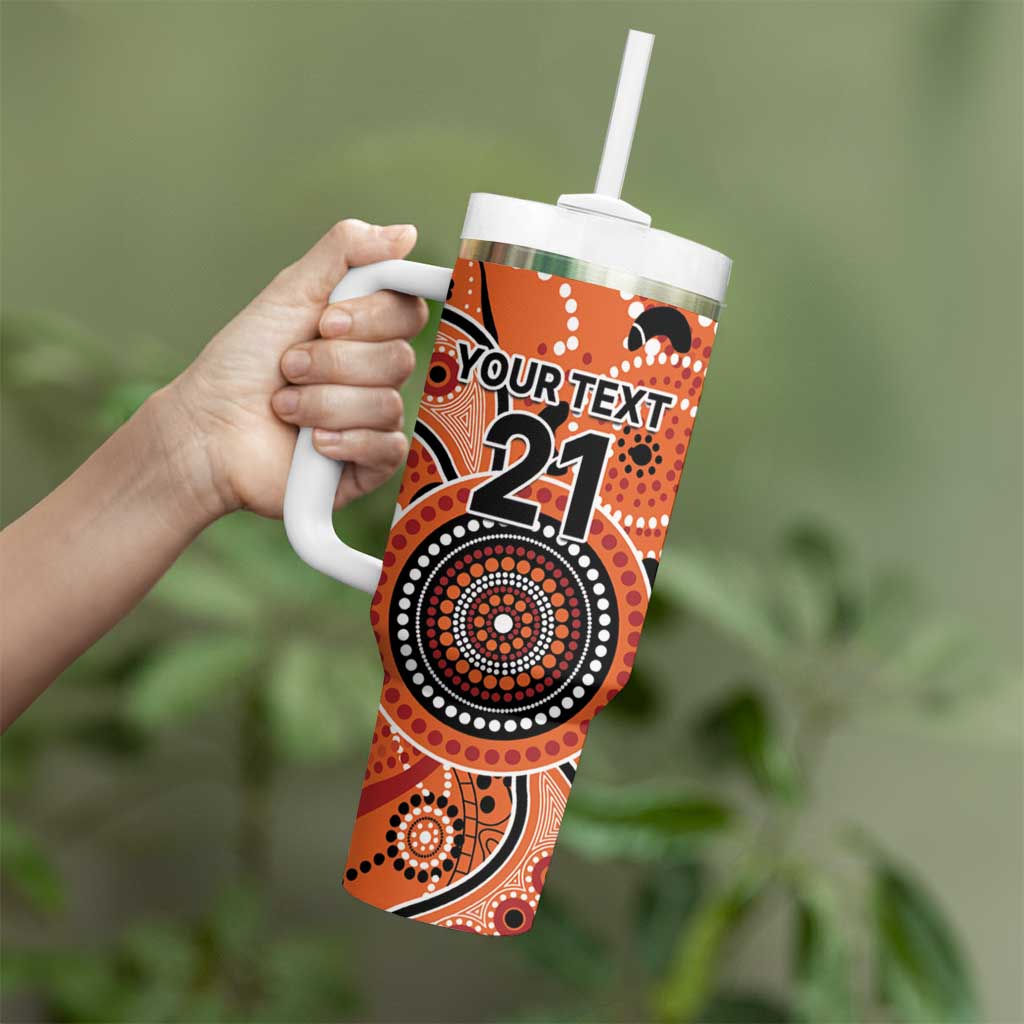 Scorchers Cricket Custom Tumbler With Handle Australian Aboriginal