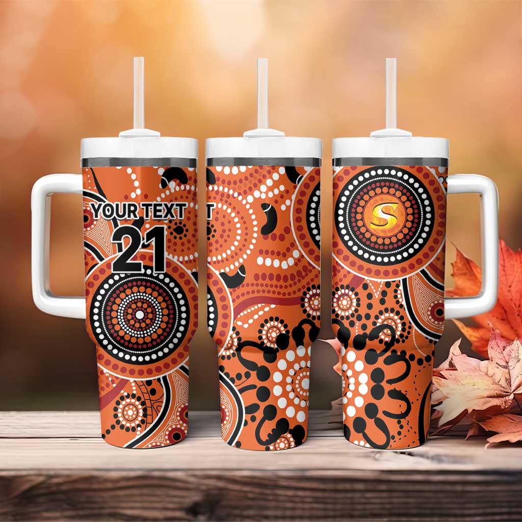 Scorchers Cricket Custom Tumbler With Handle Australian Aboriginal