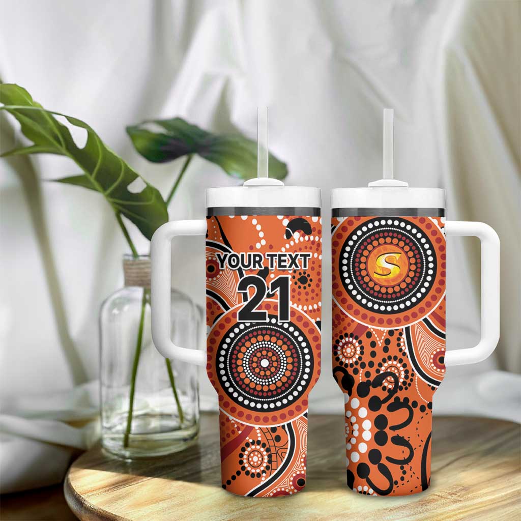 Scorchers Cricket Custom Tumbler With Handle Australian Aboriginal