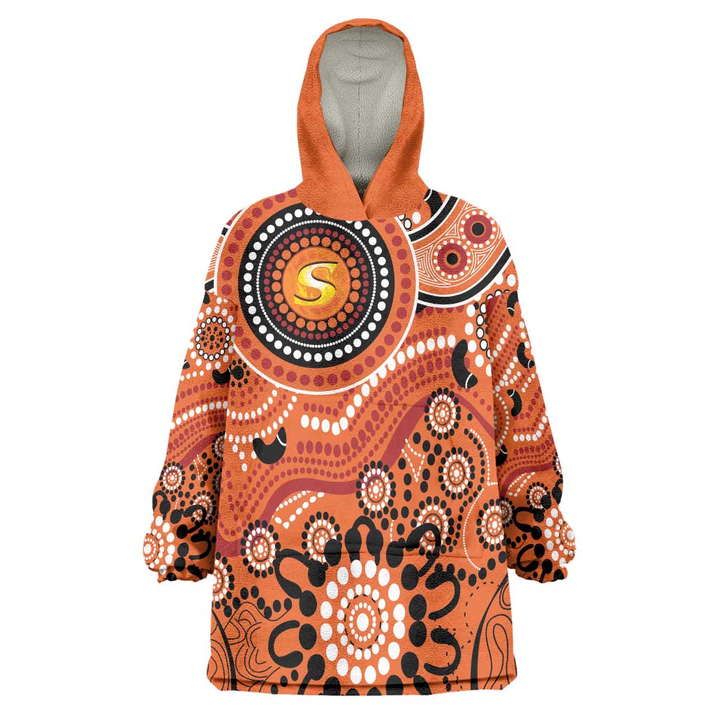 Scorchers Cricket Custom Wearable Blanket Hoodie Australian Aboriginal